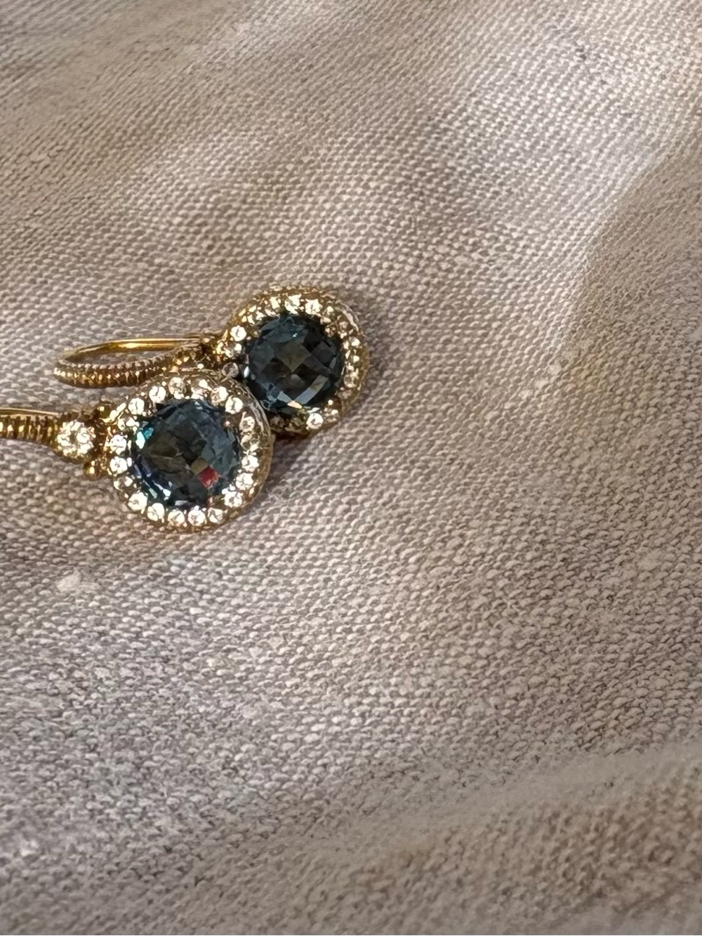JUDITH RIPKA 14K Plated STERLING SILVER BLUE EARRINGS NEW - Picture 5 of 13